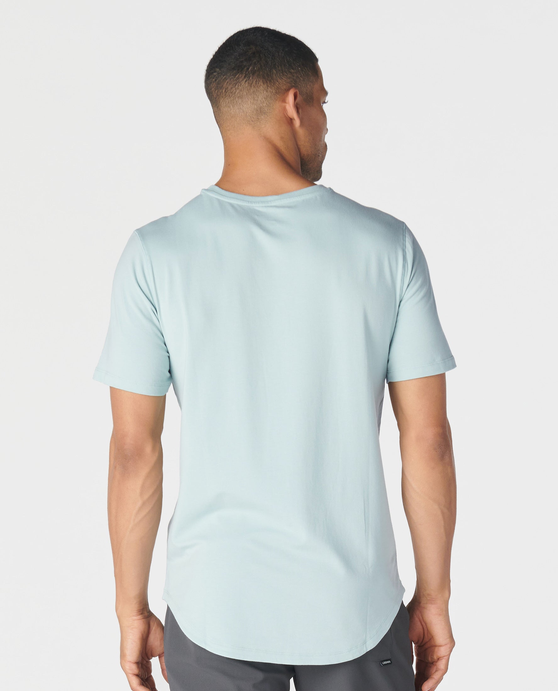 Aviation Tee Curved Hem Cloud Blue - 3