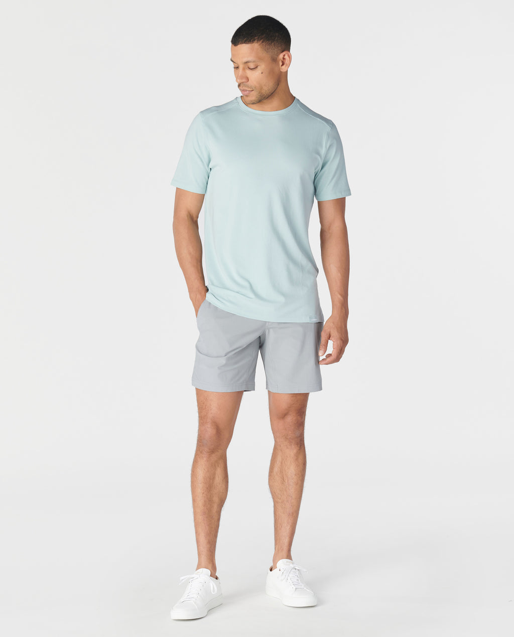 Aviation Tee Split-Hem Cloud Blue - 4
