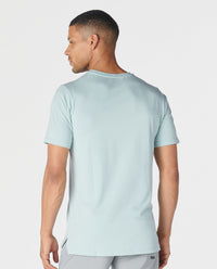 Aviation Tee Split-Hem Cloud Blue