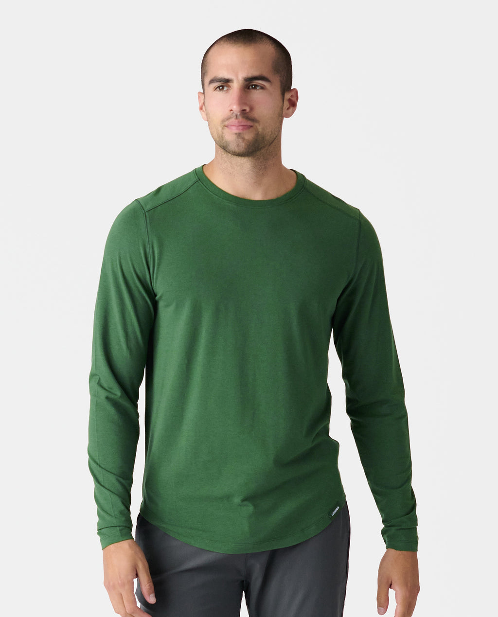 Aviation Tee Curved Hem LS Sierra