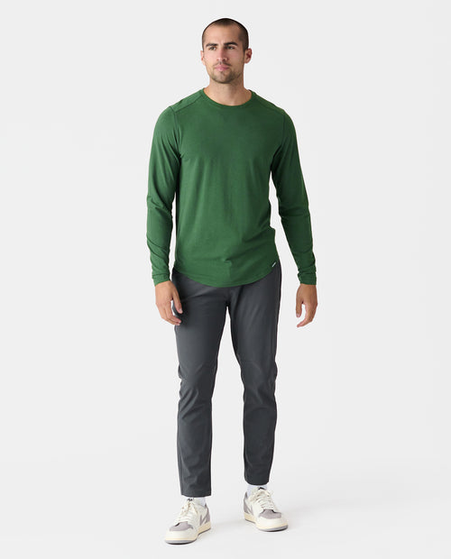 Aviation Tee Curved Hem LS Sierra