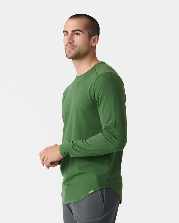 Aviation Tee Curved Hem LS Sierra