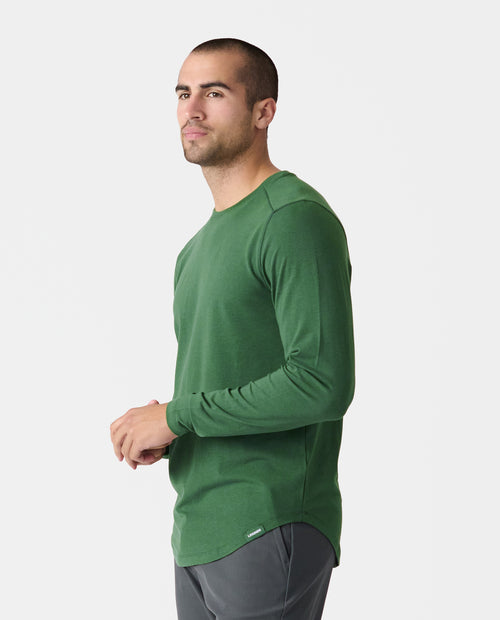 Aviation Tee Curved Hem LS Sierra