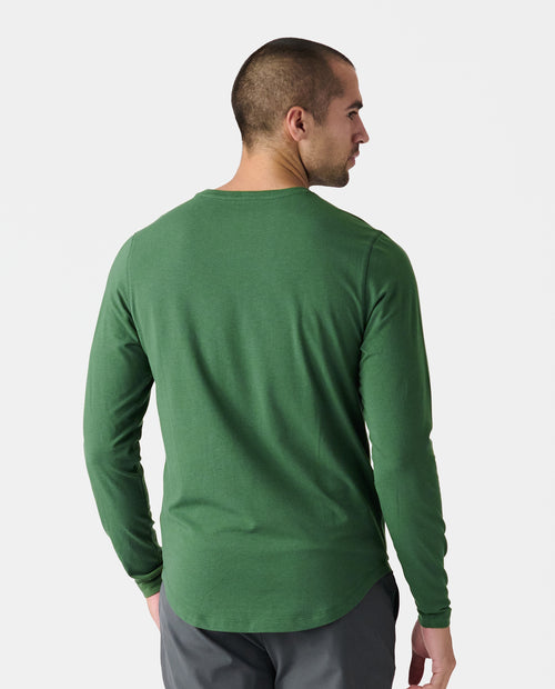 Aviation Tee Curved Hem LS Sierra