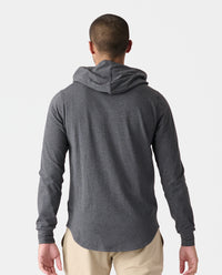 Aviation Tee Hooded LS Charcoal Gray Heather