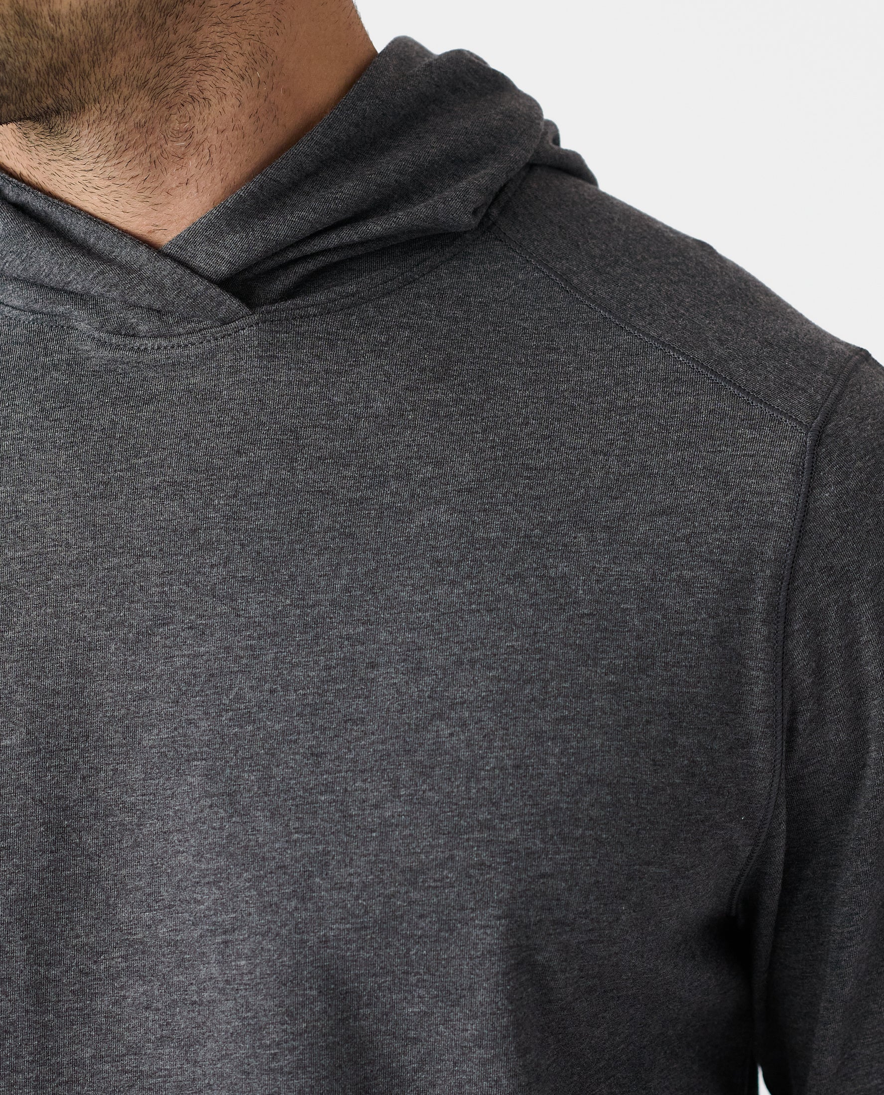 Aviation Tee Hooded LS Charcoal Gray Heather
