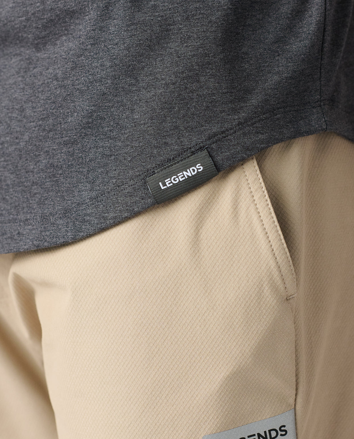 Aviation Tee Hooded LS Charcoal Gray Heather