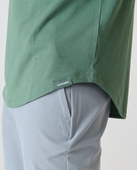 Aviation Tee Curved Hem Hunter Green