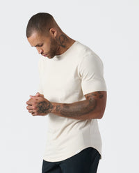 Aviation Tee Curved Hem Dune