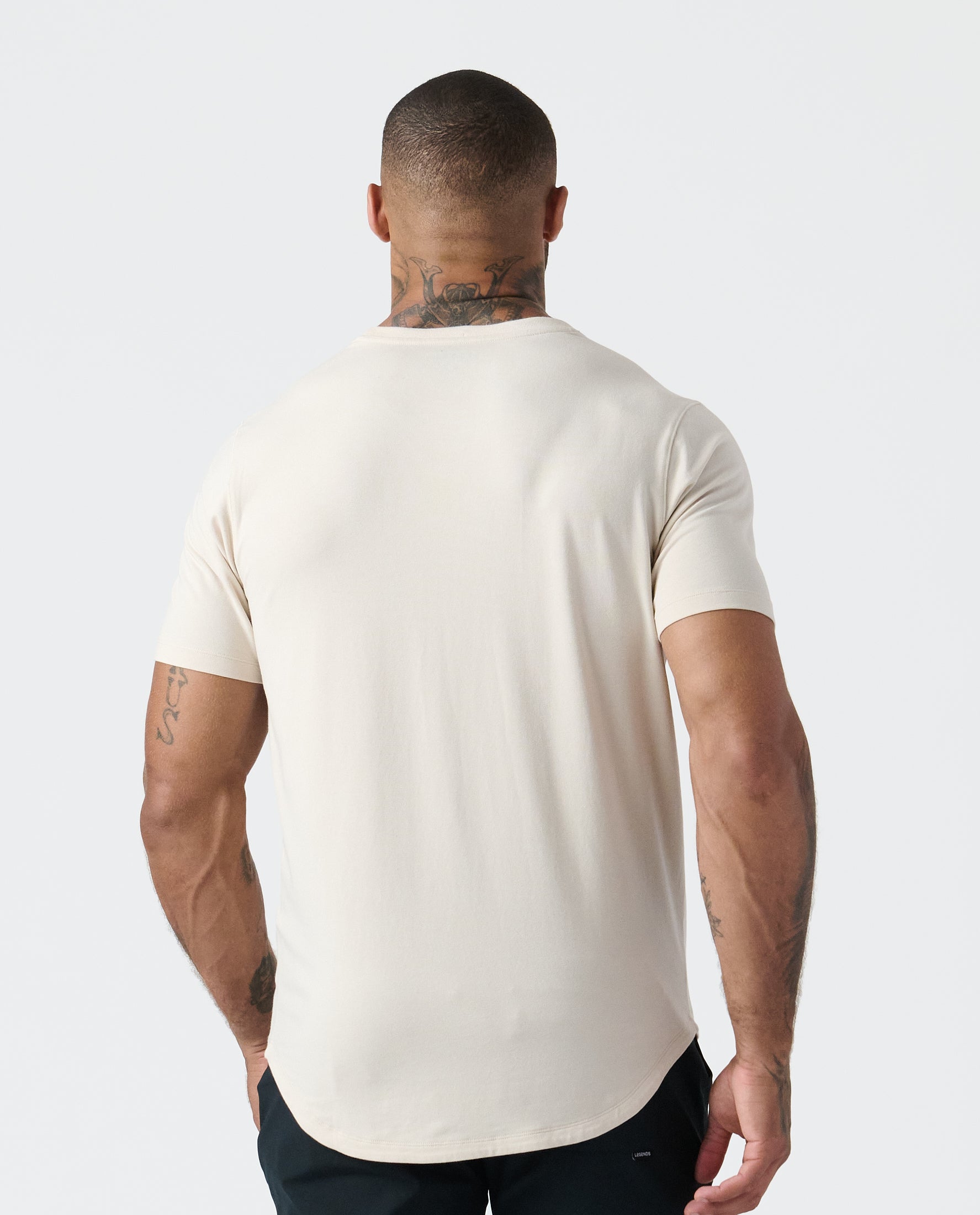 Aviation Tee Curved Hem Dune