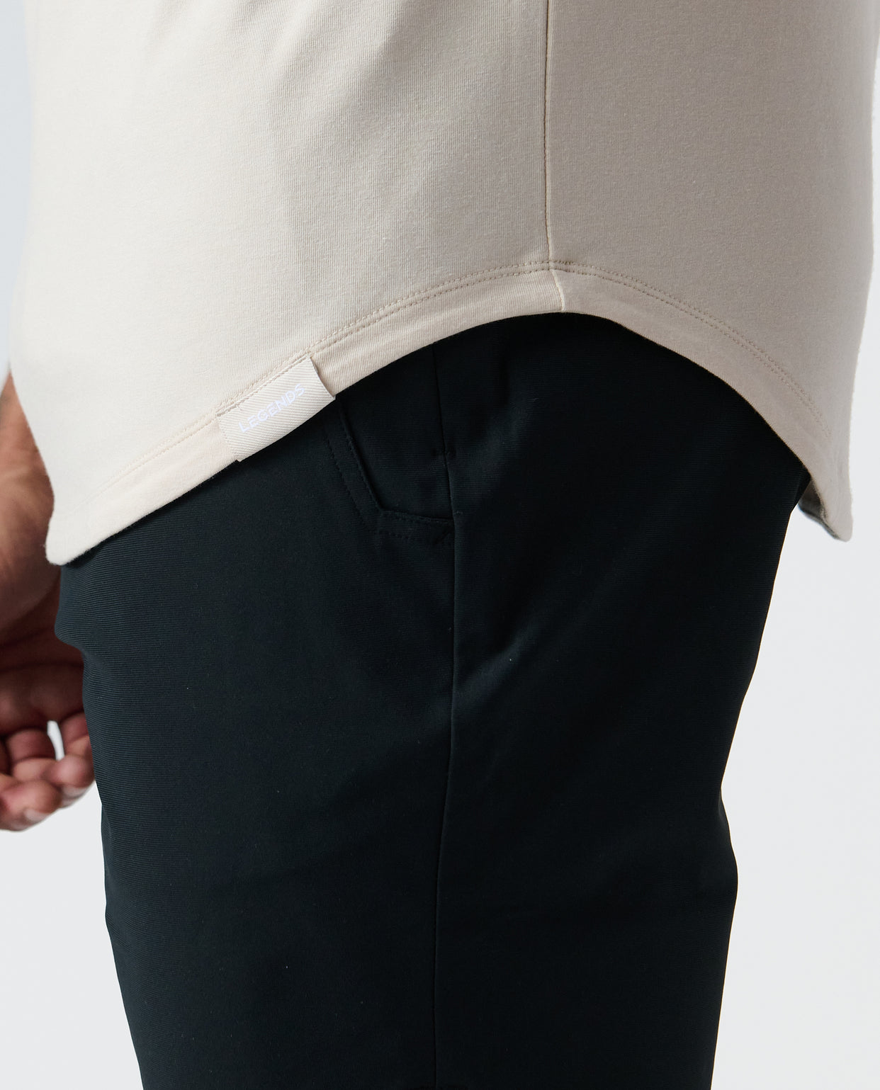 Aviation Tee Curved Hem Dune