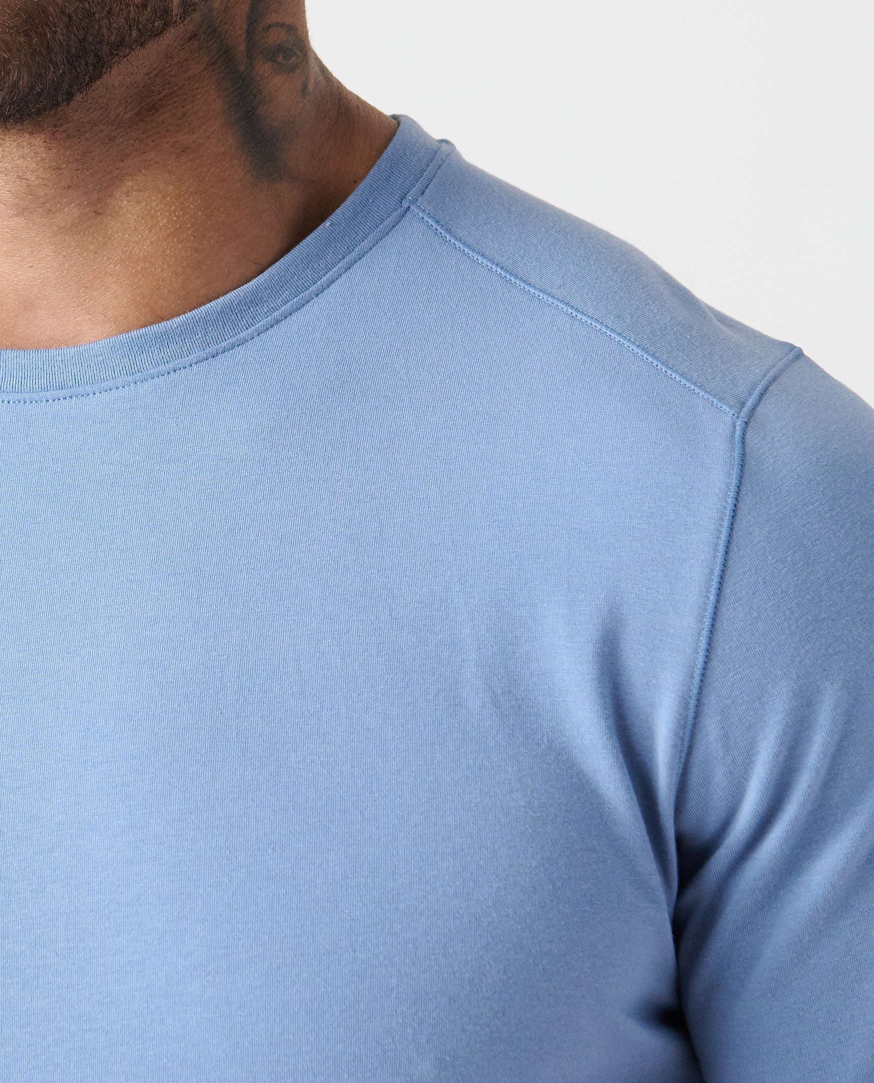 Aviation Tee Curved Hem Sea