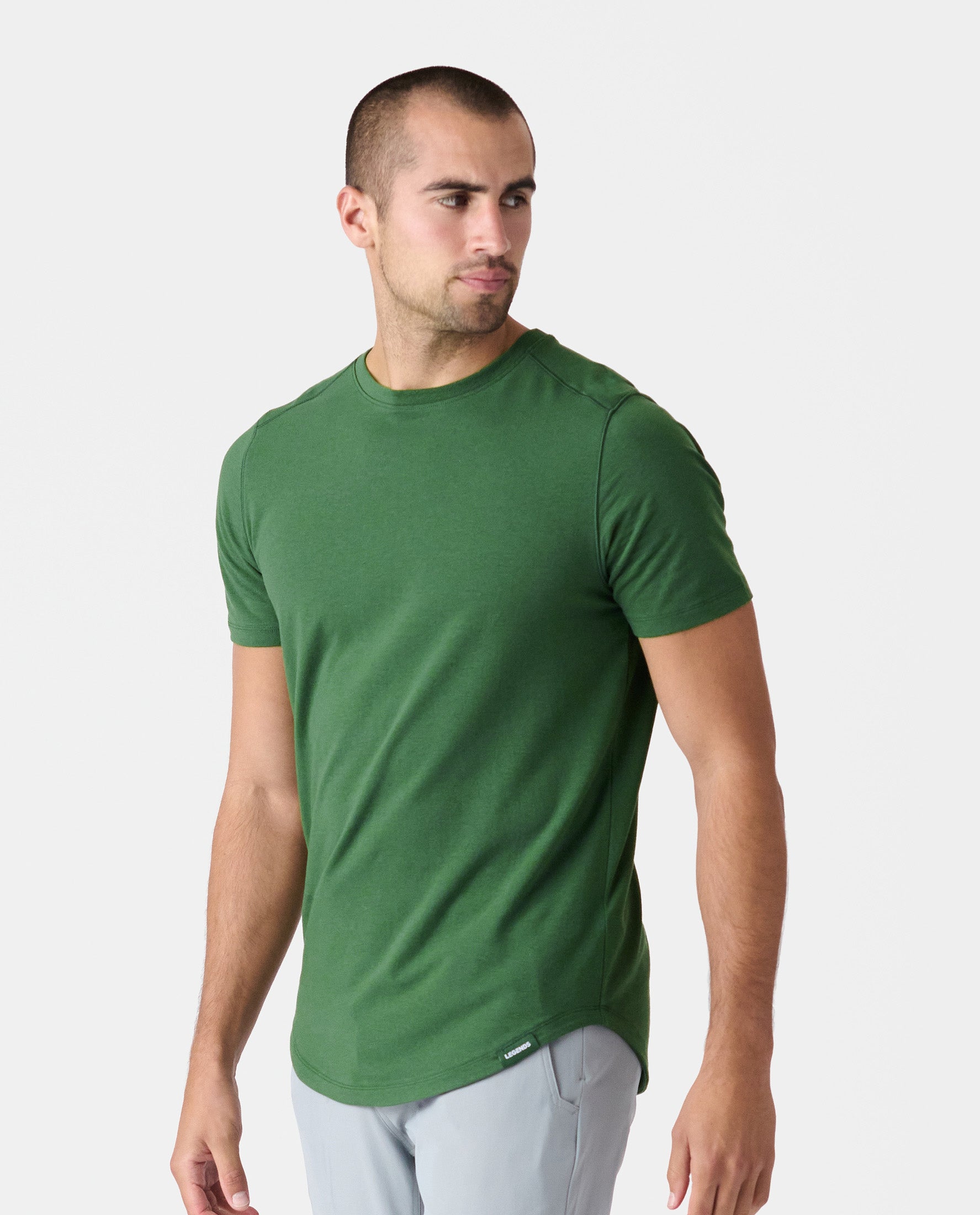 Aviation Tee Curved Hem Sierra