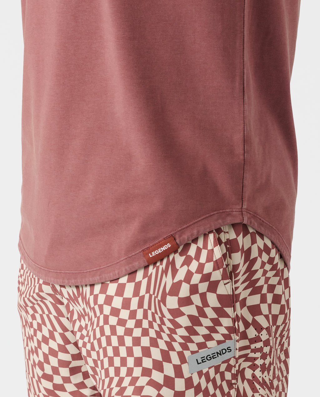 Aviation Tee Curved Hem Washed Ember