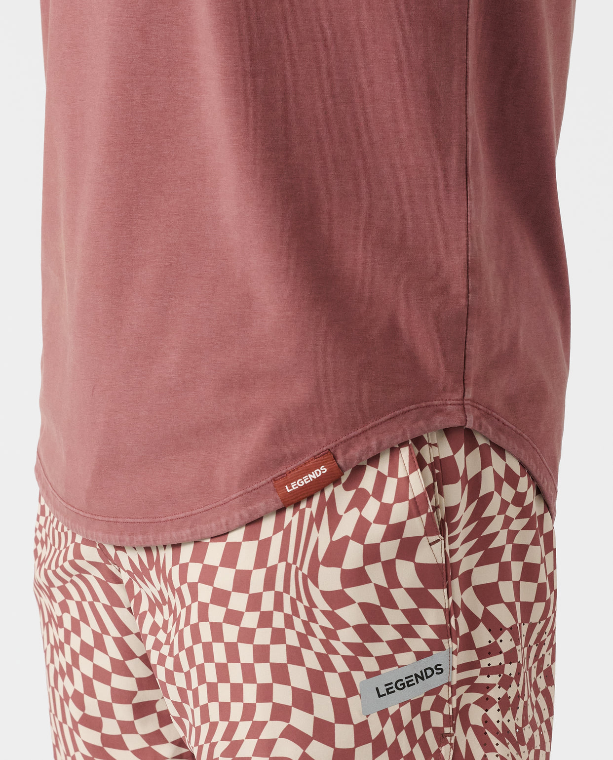 Aviation Tee Curved Hem Washed Ember