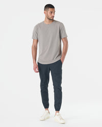 Aviation Tee Curved Hem Washed Taupe