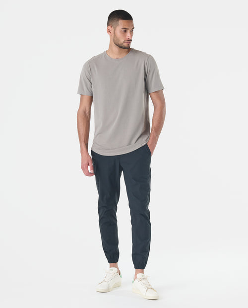 Aviation Tee Curved Hem Washed Taupe