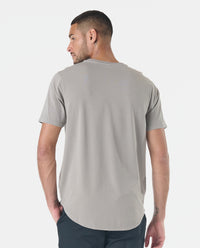 Aviation Tee Curved Hem Washed Taupe