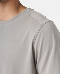 Aviation Tee Curved Hem Washed Taupe