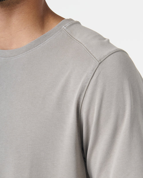 Aviation Tee Curved Hem Washed Taupe