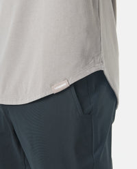 Aviation Tee Curved Hem Washed Taupe