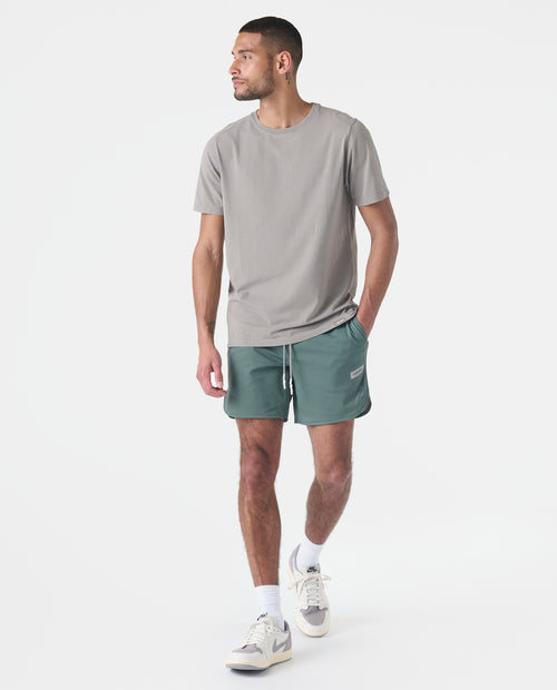Aviation Tee Split-Hem Washed Taupe