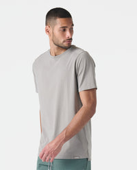 Aviation Tee Split-Hem Washed Taupe