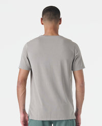 Aviation Tee Split-Hem Washed Taupe