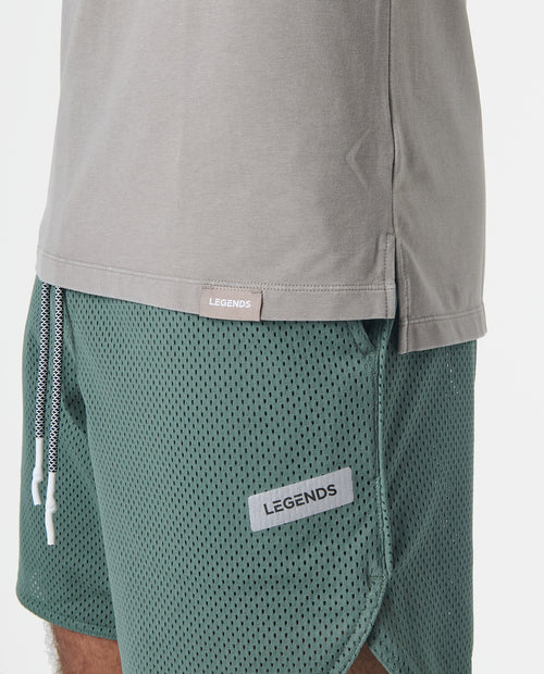 Aviation Tee Split-Hem Washed Taupe