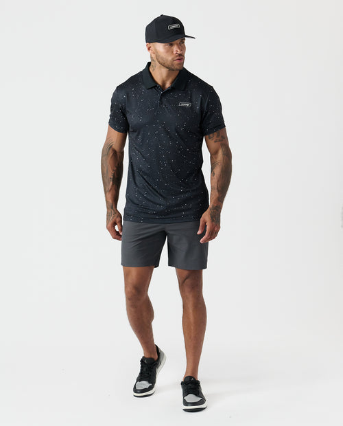 Baldwin Polo Black-White Splatter