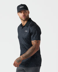 Baldwin Polo Black-White Splatter
