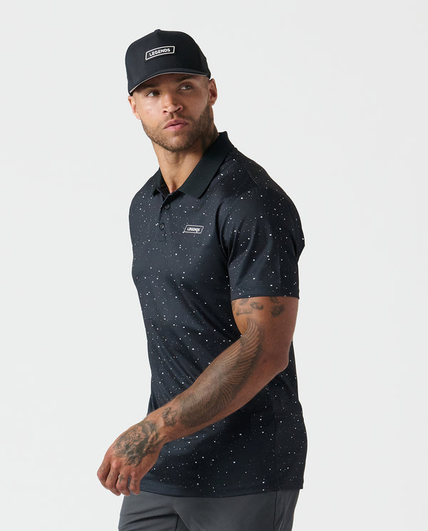 Baldwin Polo Black-White Splatter