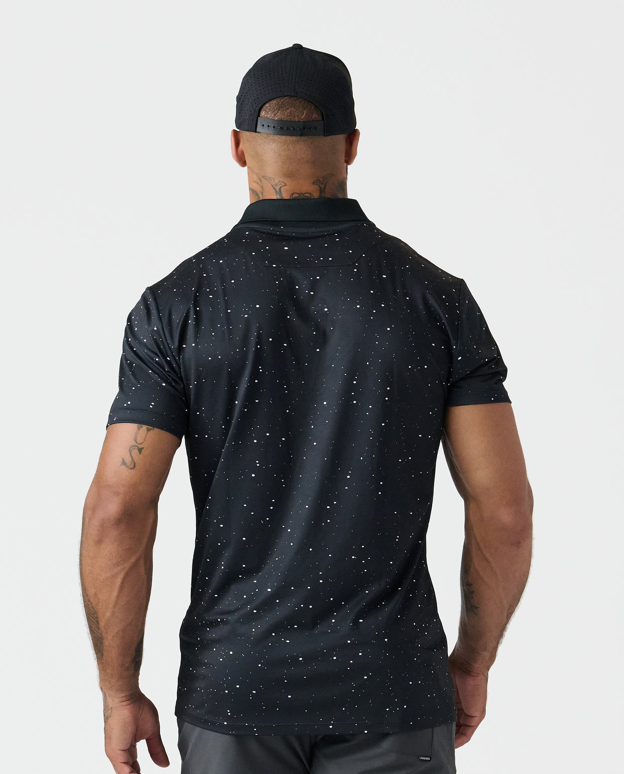 Baldwin Polo Black-White Splatter