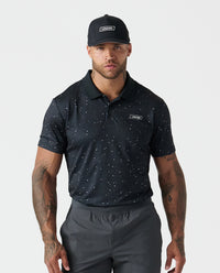 Baldwin Polo Black-White Splatter