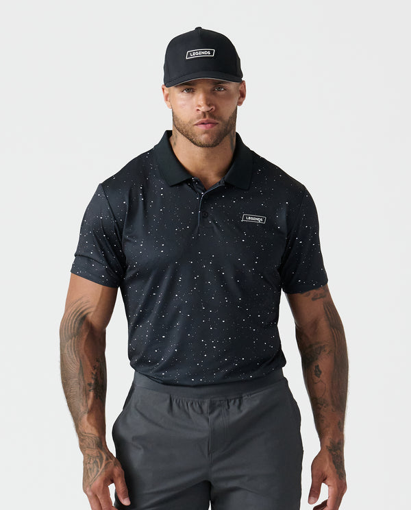 Baldwin Polo Black-White Splatter