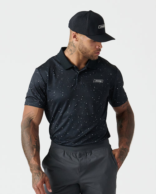 Baldwin Polo Black-White Splatter