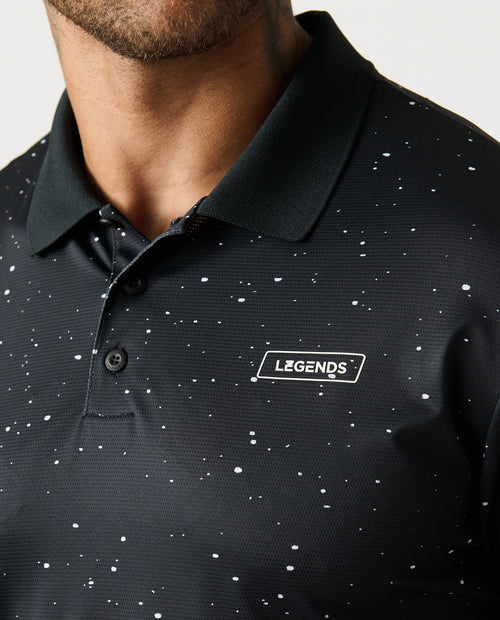 Baldwin Polo Black-White Splatter