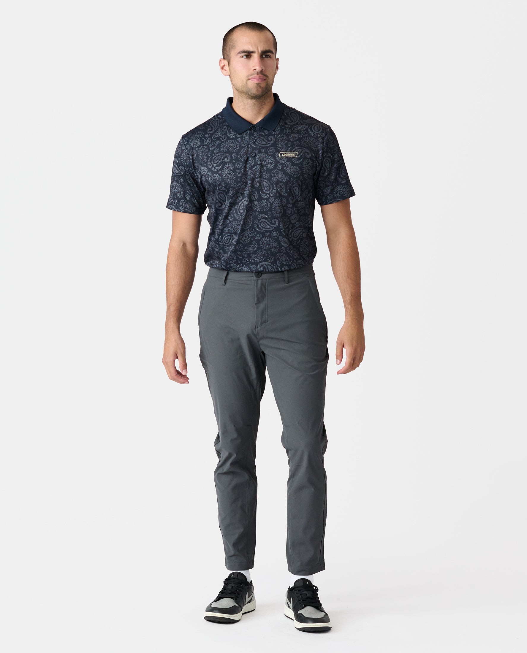Baldwin Polo Stitch Paisley Ink