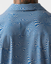 Chief Camp Collar Shirt Micro Swirl Azure