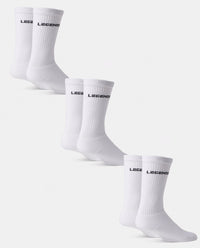 3 Pack Crew Sock White