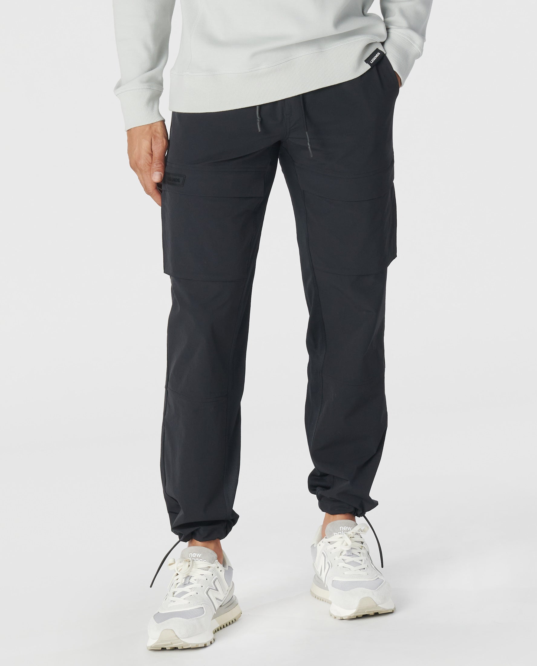Buy Oxemberg Men Black & Grey Bravo Brawn Fit Solid Regular Trousers -  Trousers for Men 6941689 | Myntra