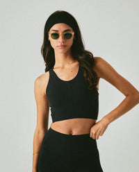 Elle Cropped Tank Onyx