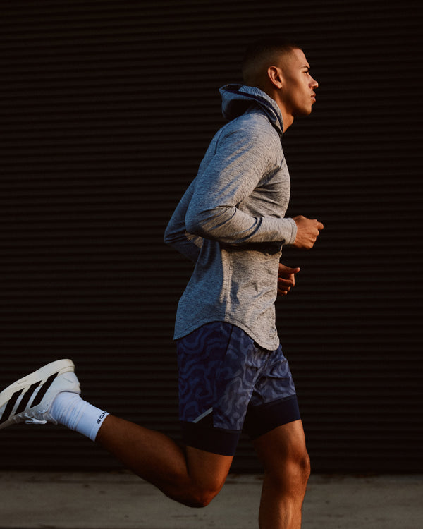 Enzo Hooded LS Ocean Heather