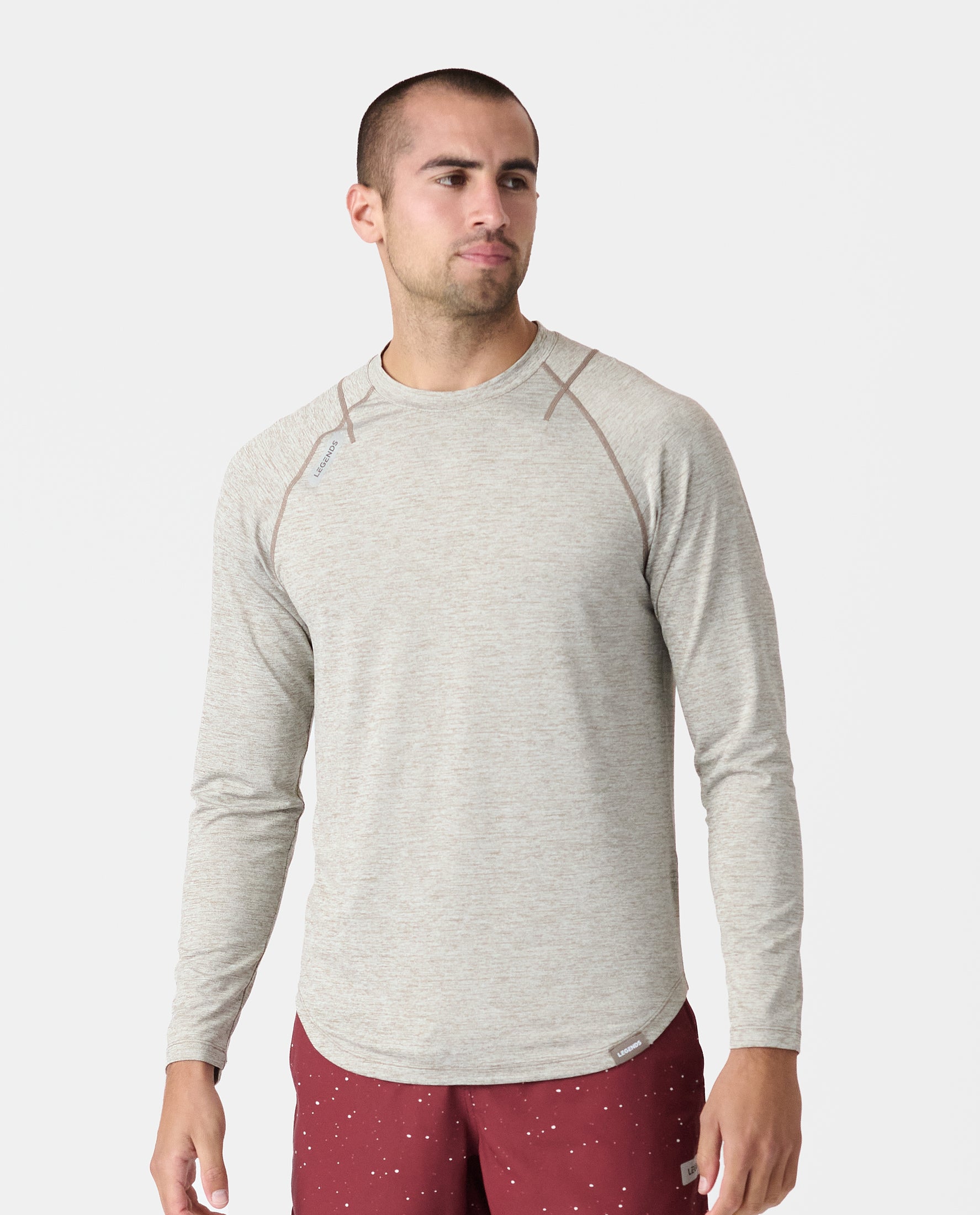 Enzo LS Tee Taupe Heather
