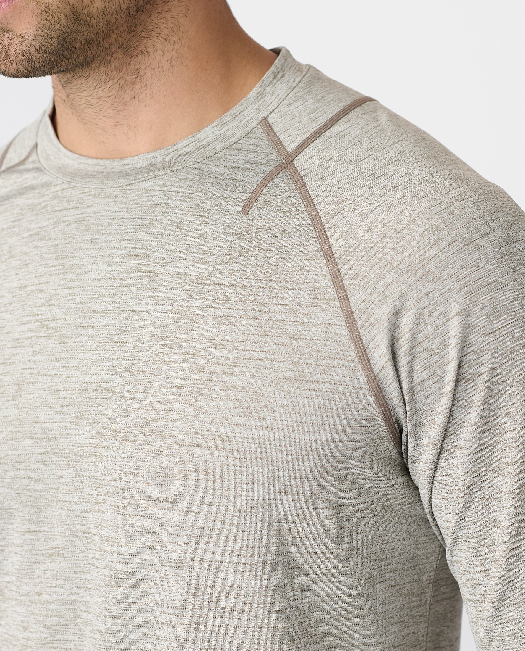 Enzo LS Tee Taupe Heather