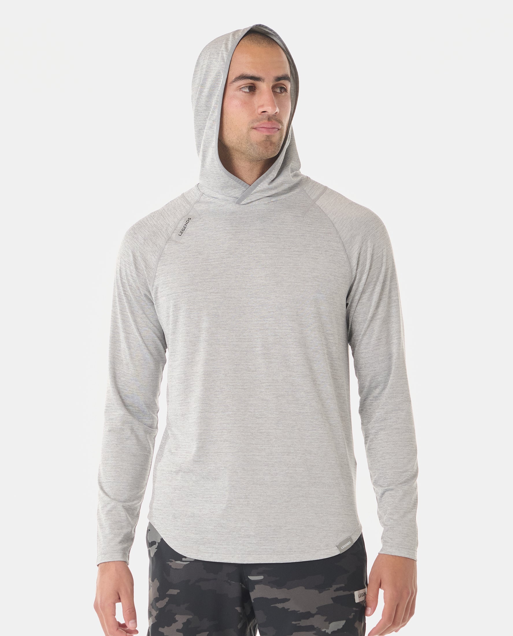Enzo Hooded LS Heather Gray