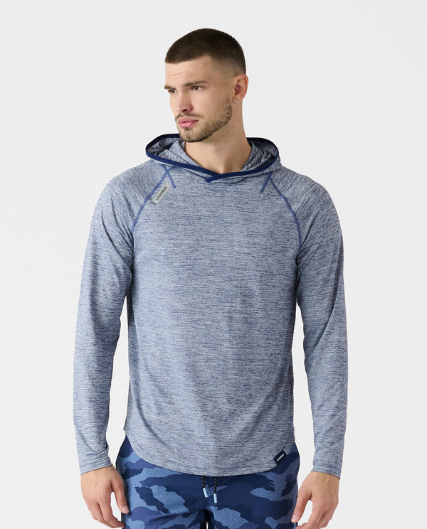Enzo Hooded LS Ocean Heather