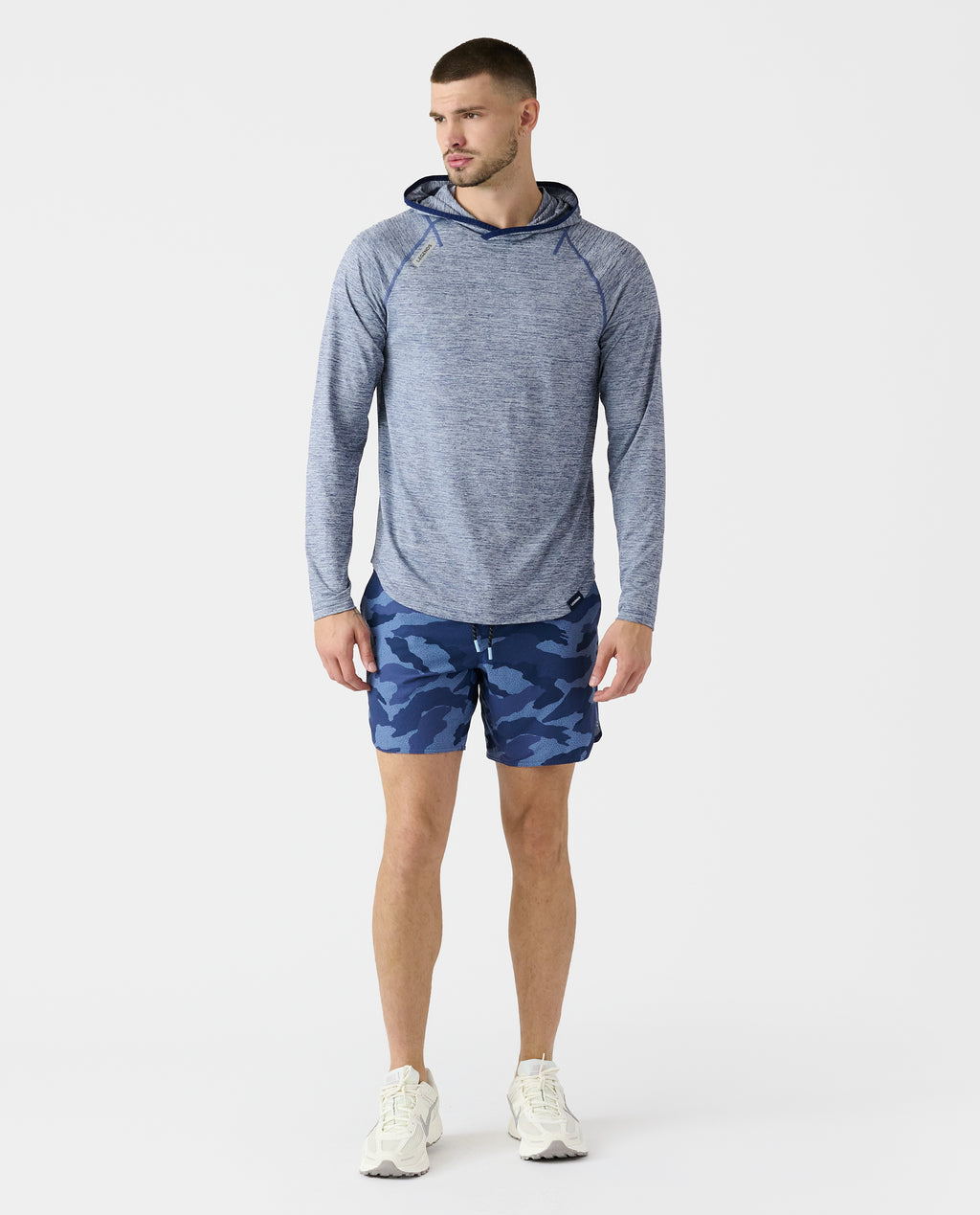 Enzo Hooded LS Ocean Heather