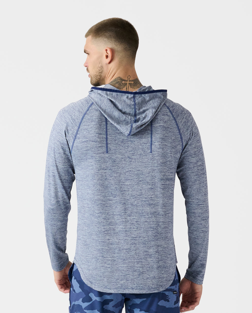 Enzo Hooded LS Ocean Heather