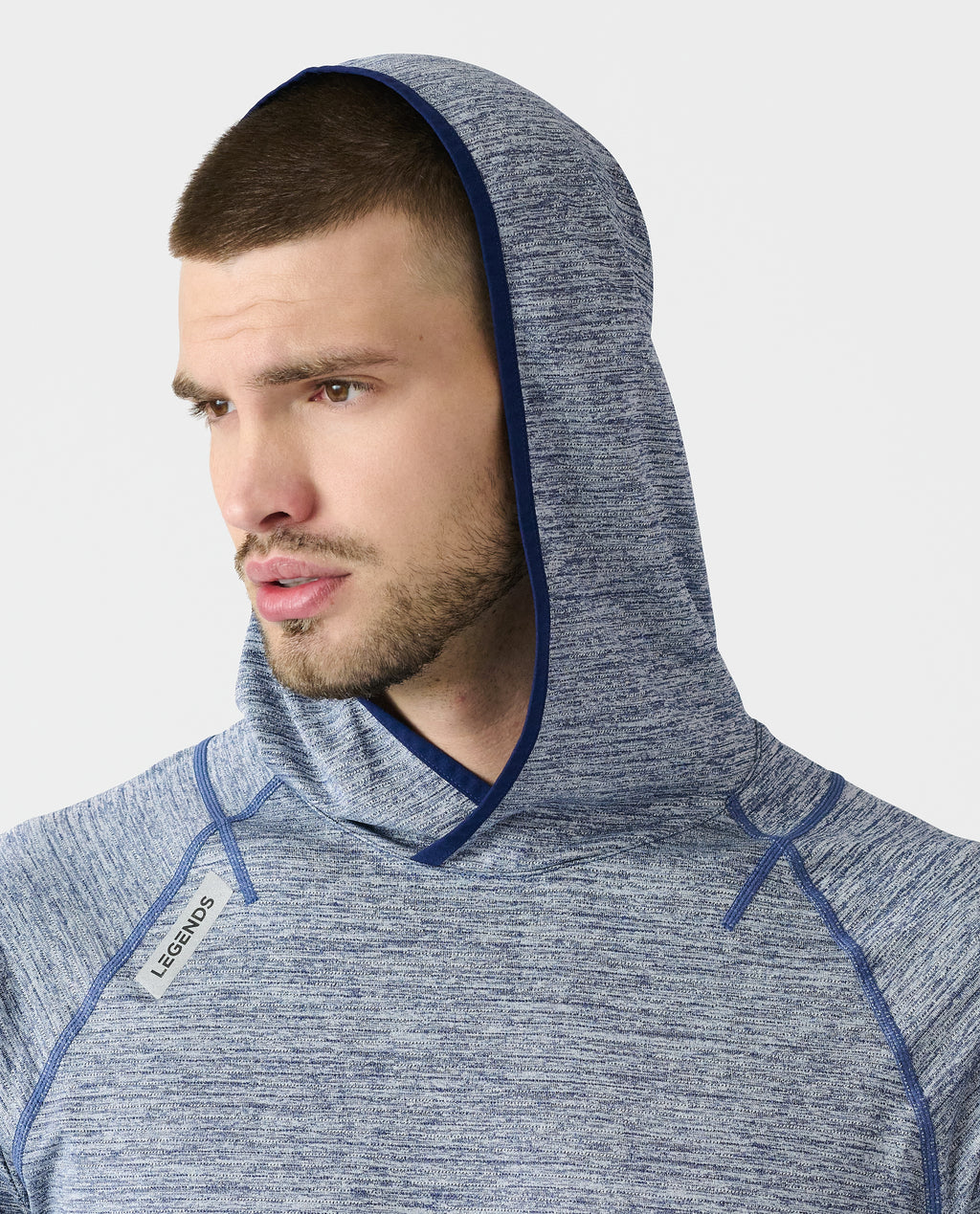 Enzo Hooded LS Ocean Heather